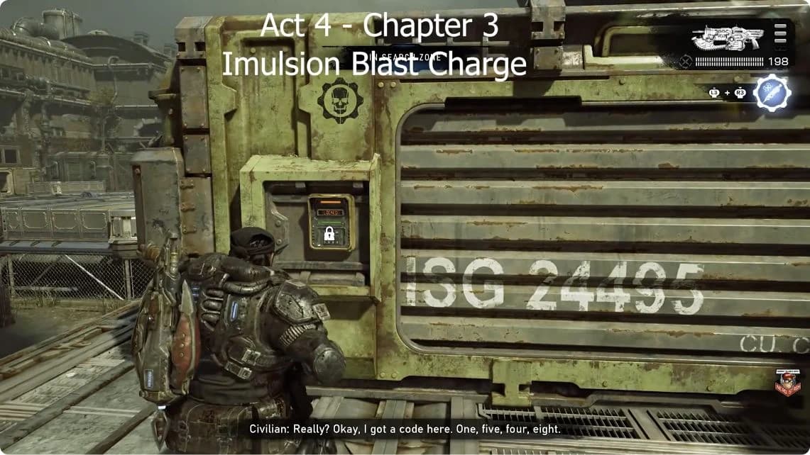 Civilian subtitle with container code