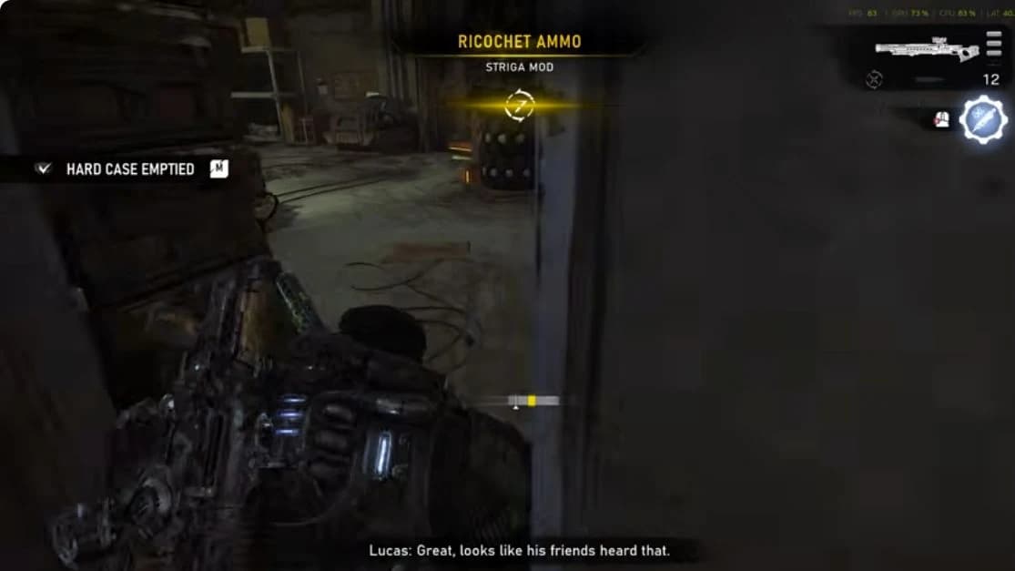 Emptied case; Ricochet Ammo
