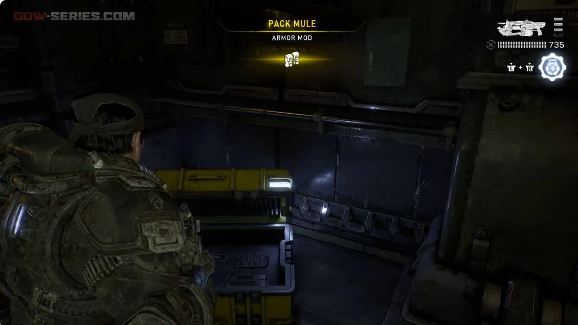 Opened case; Pack Mule reward