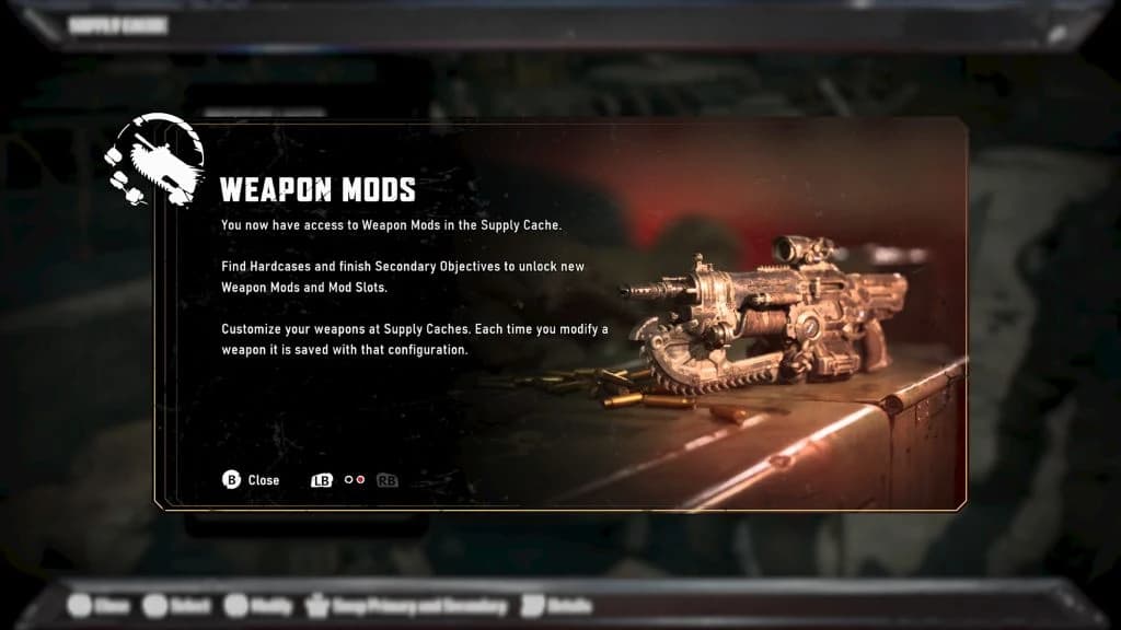 Weapon Mods tutorial: unlocks from Hard Cases and secondary objectives