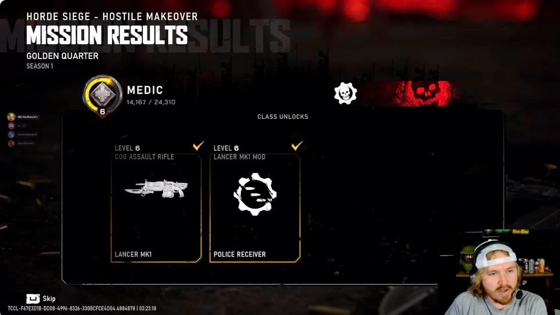 Golden Quarter result with Medic level-six unlocks