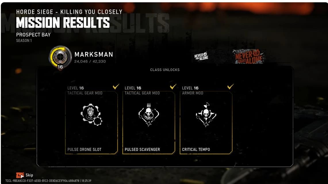 Marksman level sixteen reward cards