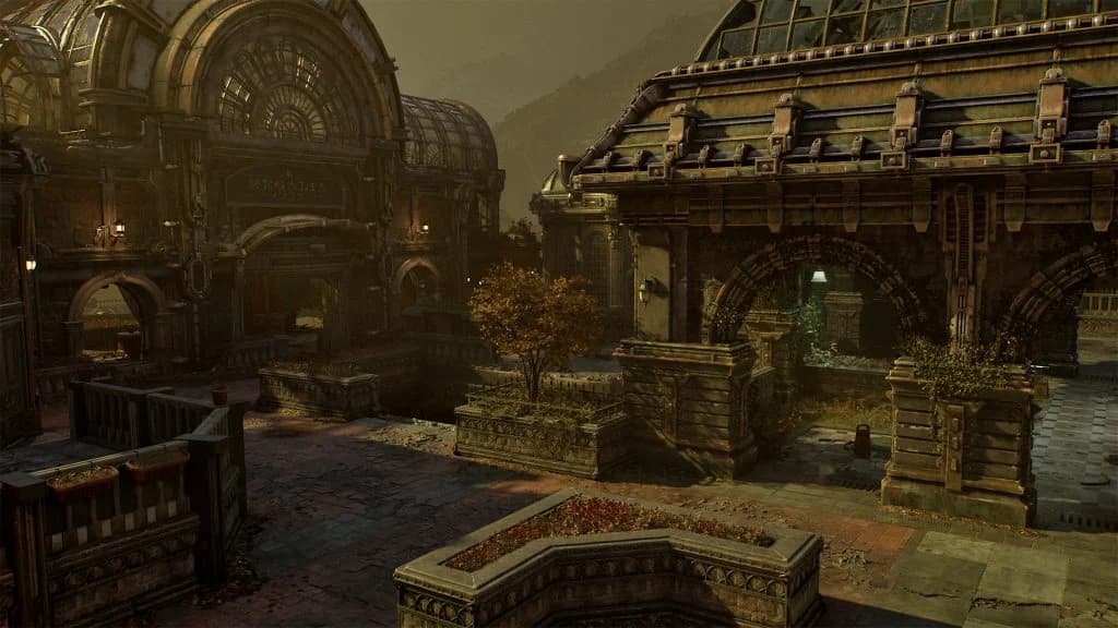 Skyward's ornate connected rooftops